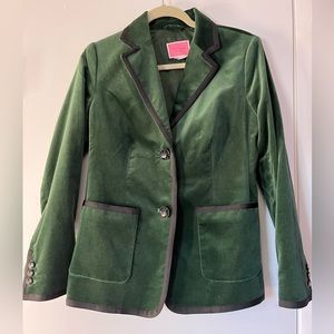 Kate Spade Jewel Buttton Velvet Blazer